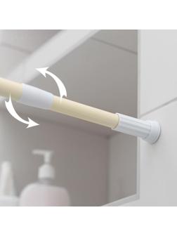 Карниз для ванной комнаты телескопический 110-200 см, цвет бежевый