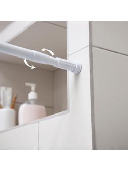 Карниз для ванной комнаты телескопический Доляна, 140-260 см, цвет белый