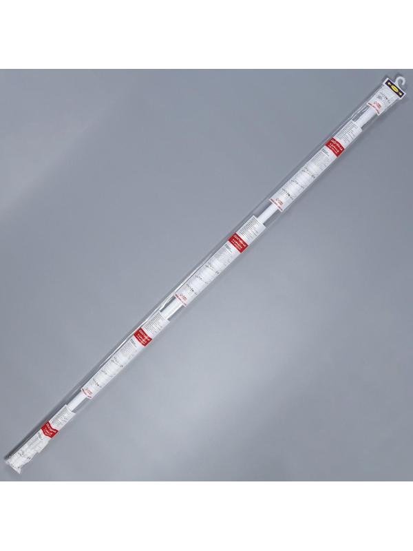 Карниз для ванной комнаты телескопический Доляна, 140-260 см, цвет белый