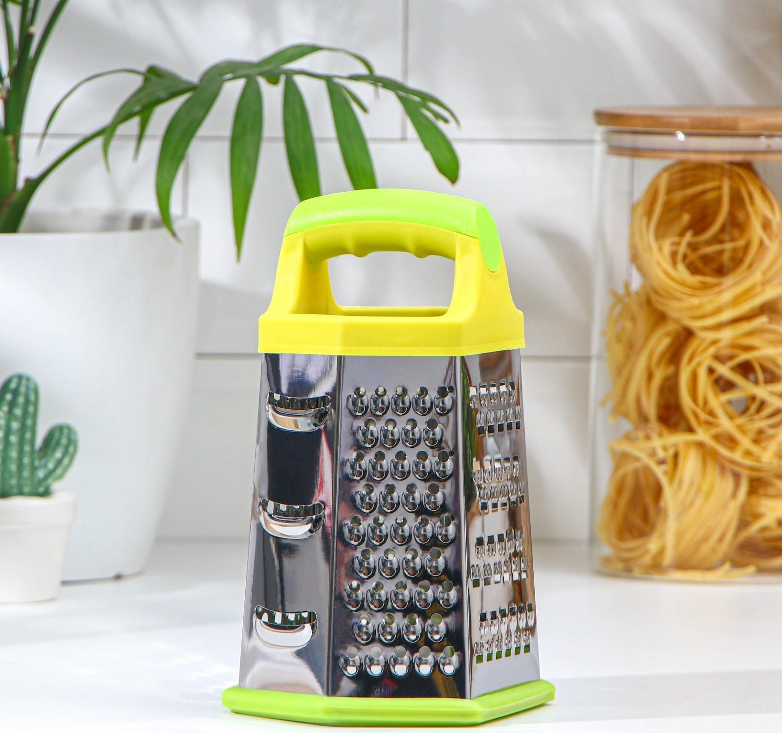 Тёрка шестигранная Доляна «Деревушка», 20×10 см, цвет МИКС