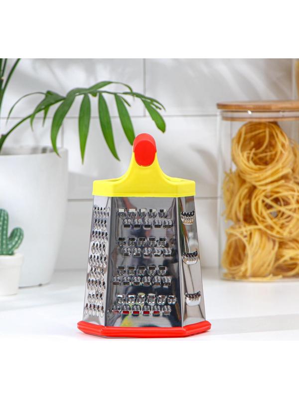 Тёрка шестигранная Доляна «Деревушка», 20×10 см, цвет МИКС