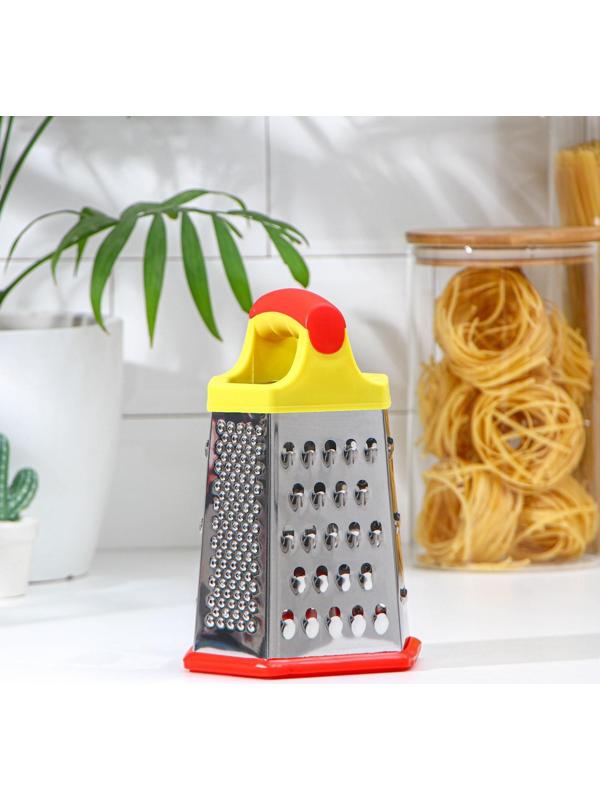 Тёрка шестигранная Доляна «Деревушка», 20×10 см, цвет МИКС