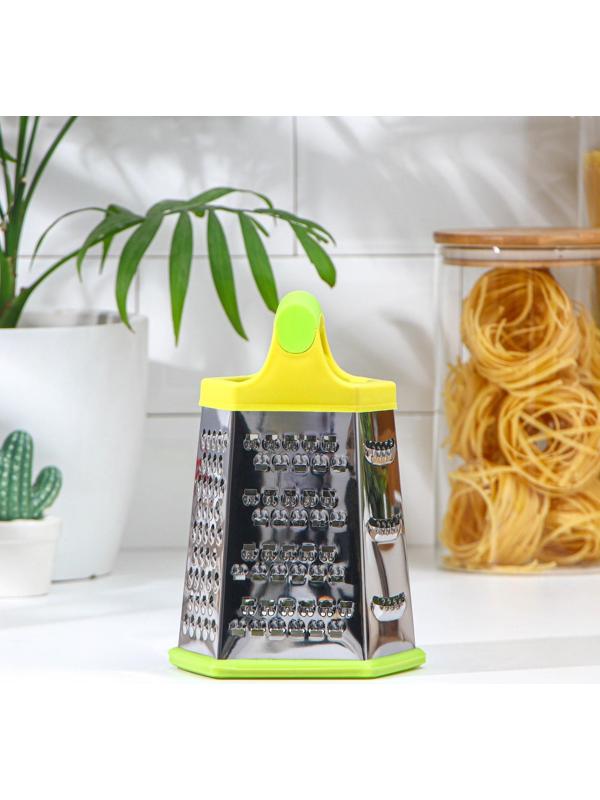 Тёрка шестигранная Доляна «Деревушка», 20×10 см, цвет МИКС