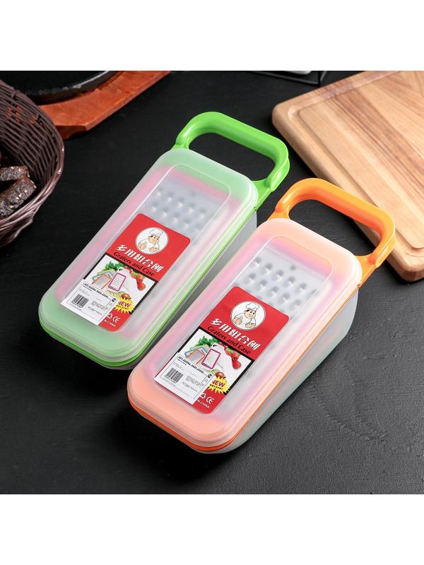 Тёрка-контейнер, 9×27 см, 4 насадки, цвет МИКС