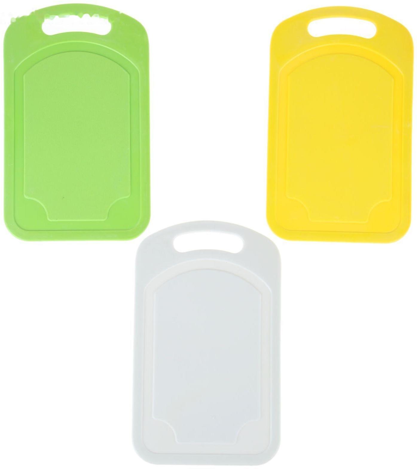 Доска разделочная пластиковая Доляна «Дуга», 25×15 см, цвет МИКС