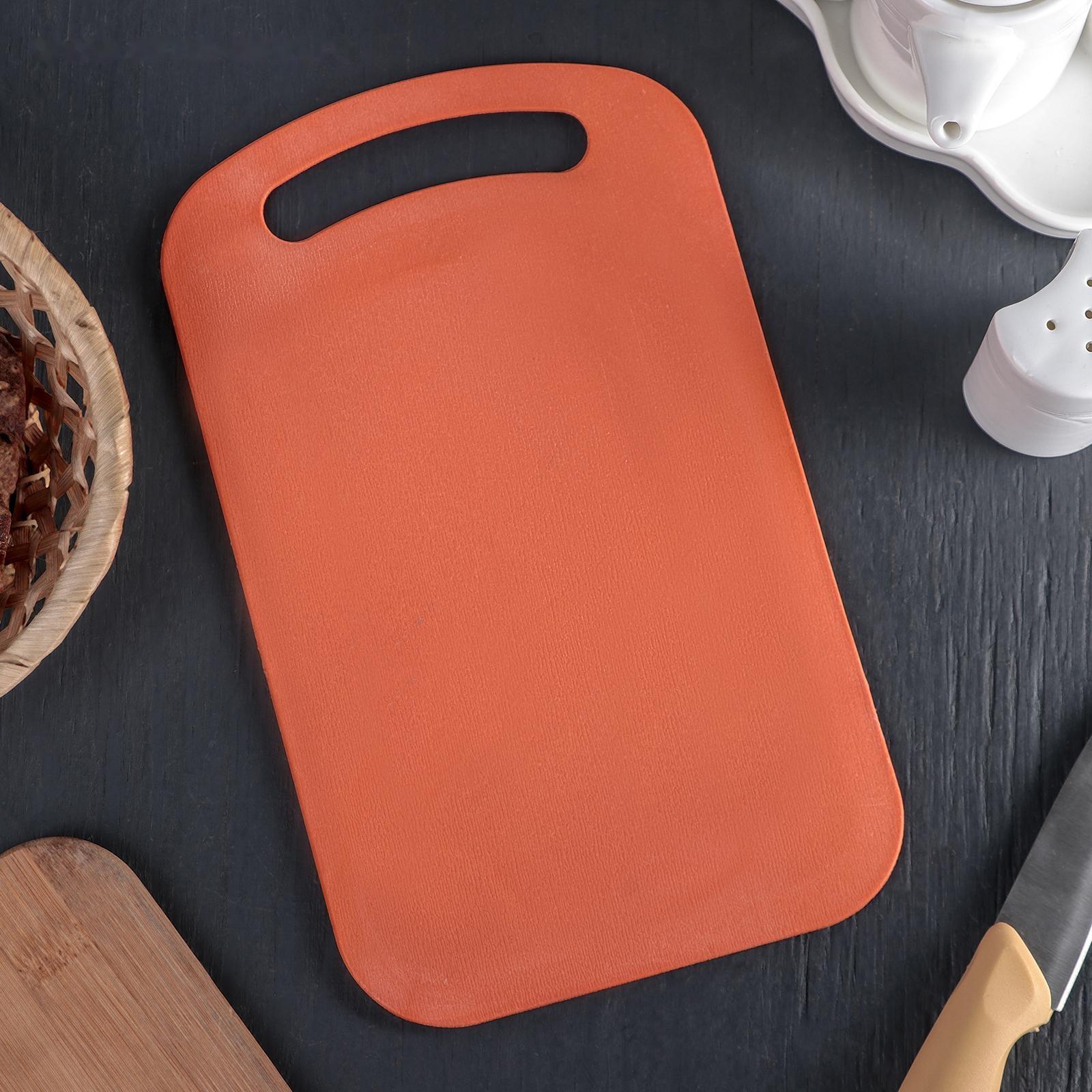 Доска разделочная пластиковая Доляна «Дуга», 25×15 см, цвет МИКС