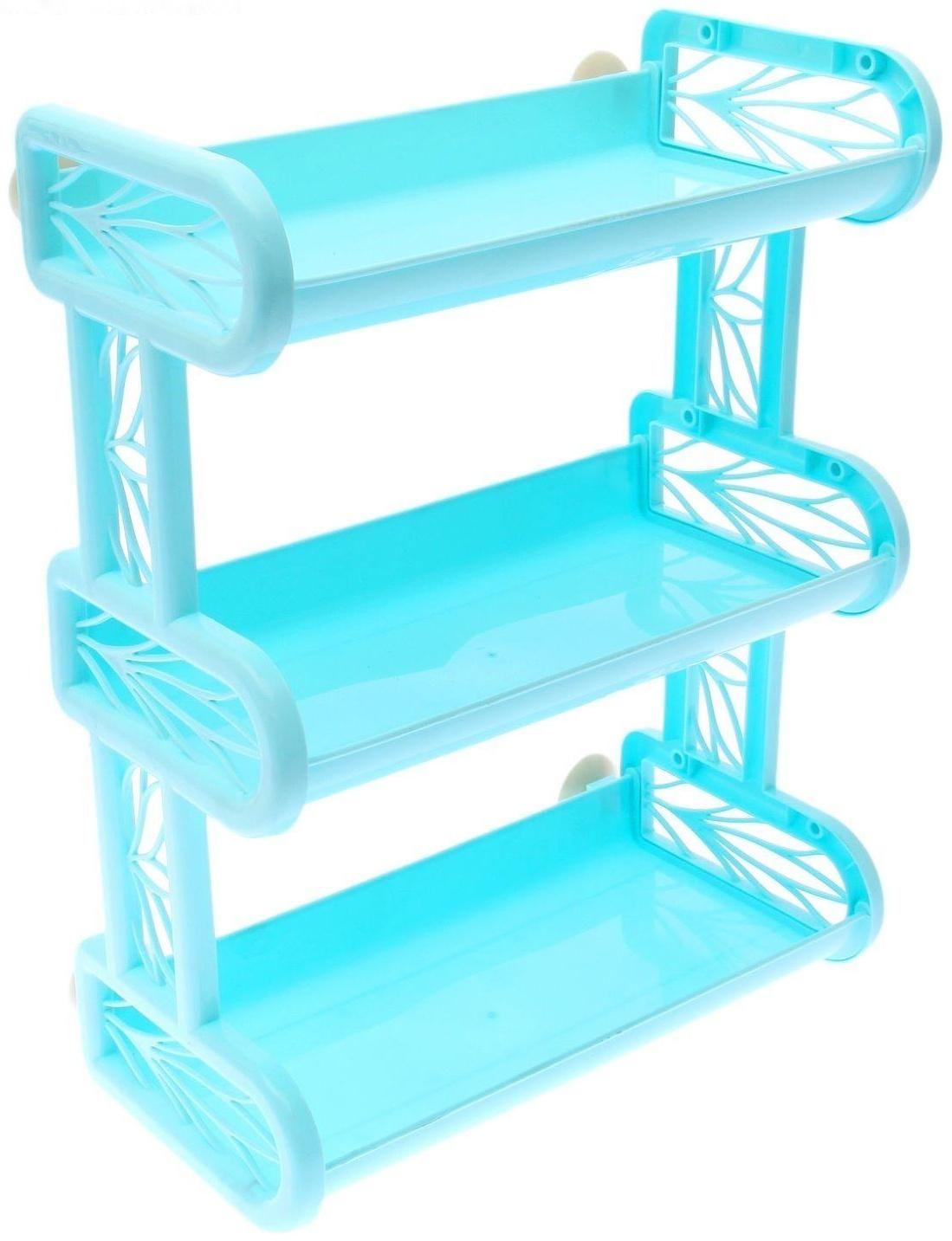 Полка навесная 3-секционнаяBranQ, 32×17,2×42 см, цвет МИКС