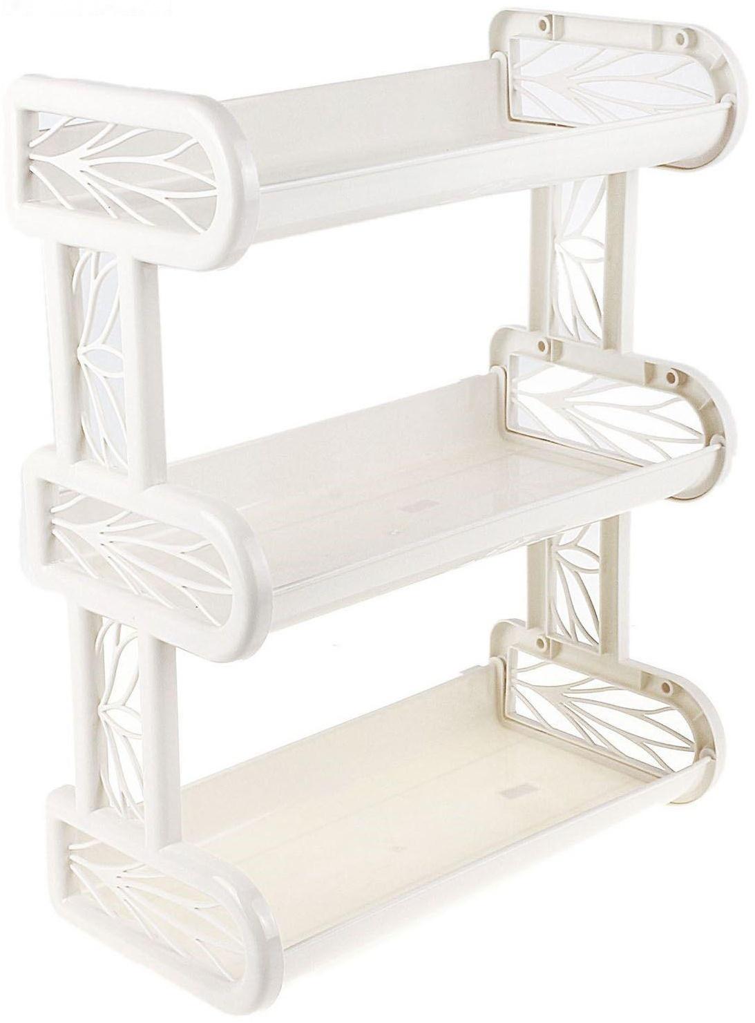 Полка навесная 3-секционнаяBranQ, 32×17,2×42 см, цвет МИКС