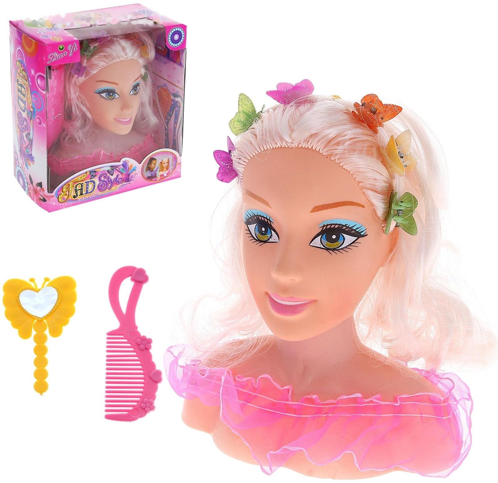 Кукла манекен для создания причёсок «Маленький парикмахер» с аксессуарами, звуковые эффекты