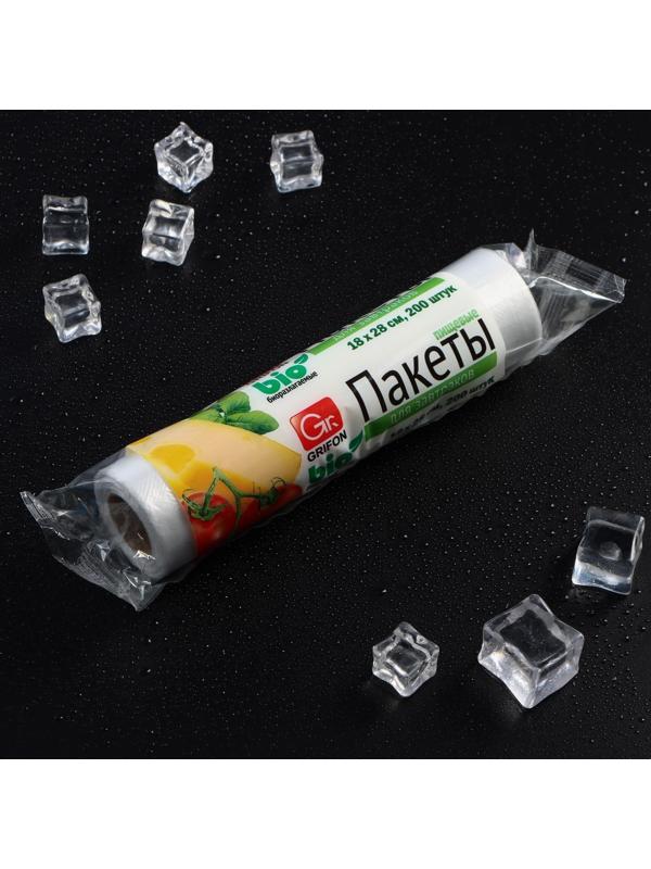 Пакеты для завтраков «Grifon Bio», 1 л, 8 мкм, 200 шт