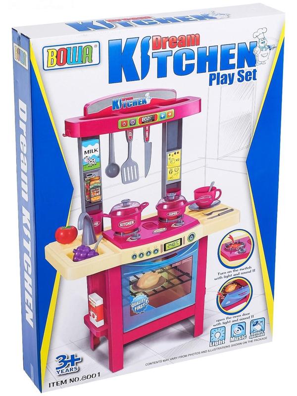 Игровой набор «Кухня мечты» с посудой и продуктами, световые и звуковые эффекты, работает от батареек