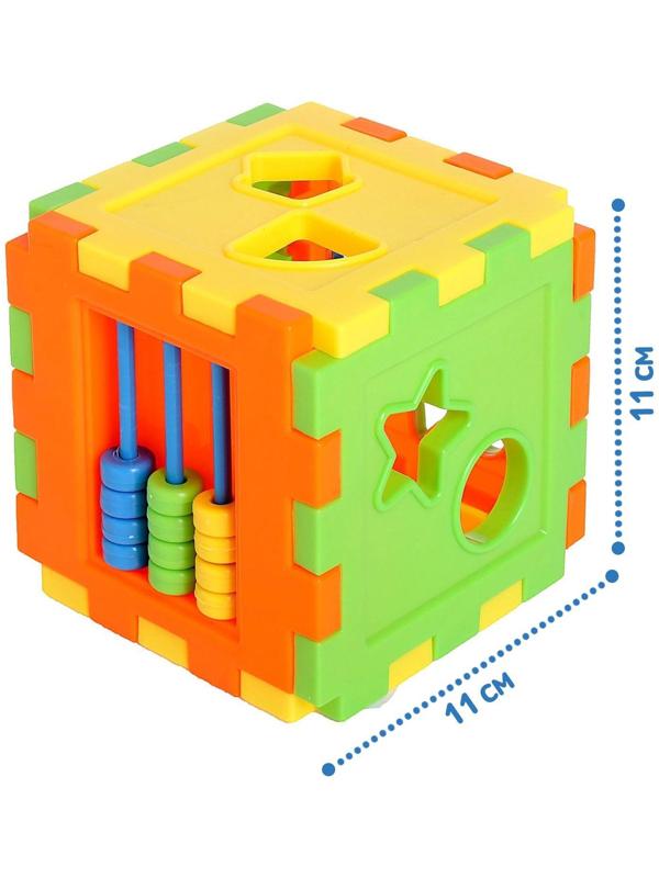 Развивающая игрушка-сортер «Куб» со счётами