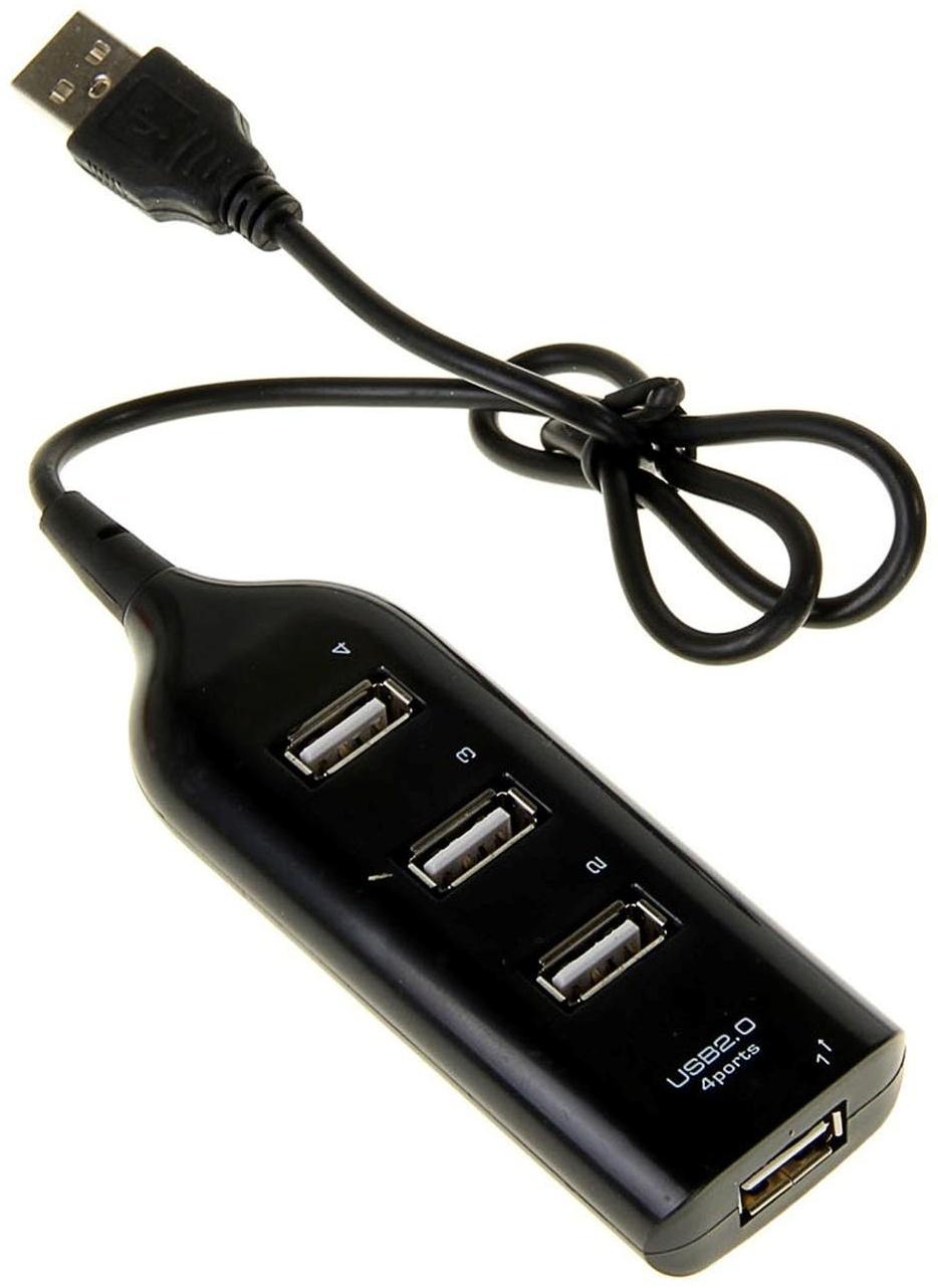USB-разветвитель (HUB) LuazON HGH-63009, на 4 порта, МИКС