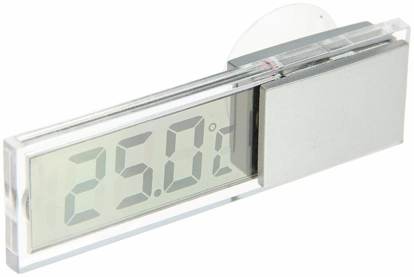 Термометр Luazon LTR-17, электронный, на присоске, прозрачный