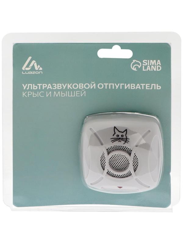 Отпугиватель крыс и мышей Luazon LRI-06, ультразвуковой, 20 м2, 220 В, белый/серый микс