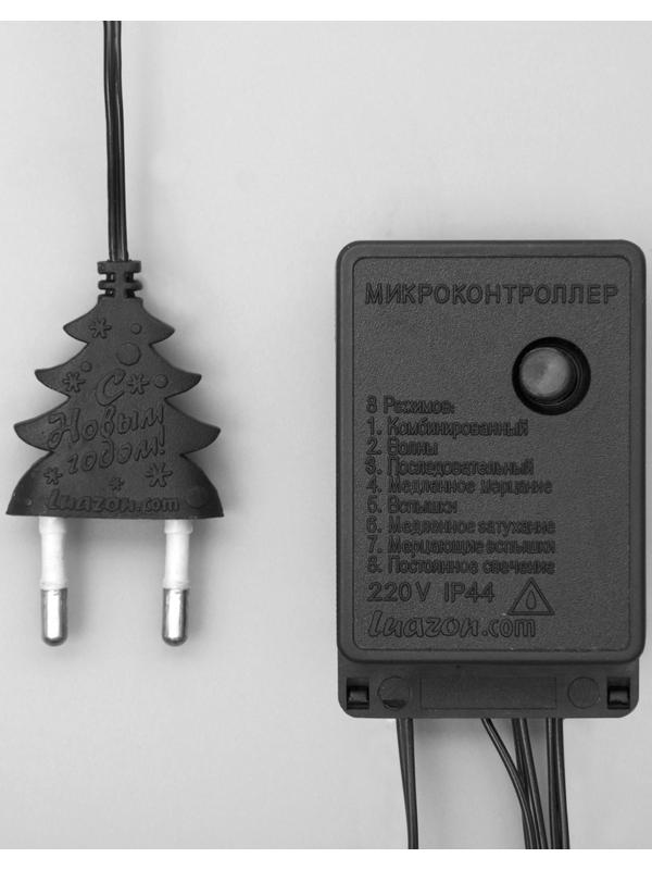 Гирлянда «Нить» 5.5 м, IP20, тёмная нить, 140 ламп, свечение мульти, 8 режимов, 220 В