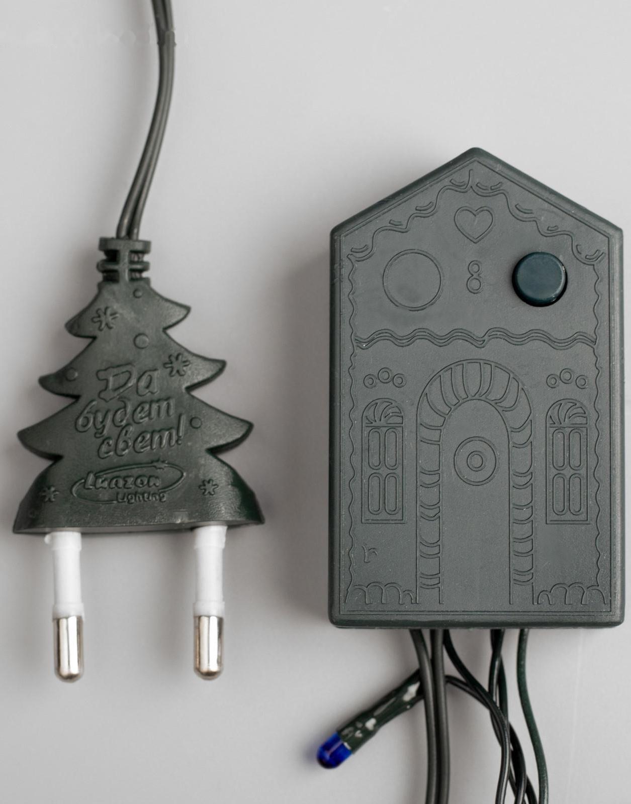 Гирлянда «Нить» 9 м, IP20, тёмная нить, 240 ламп, свечение мульти, 8 режимов, 220 В