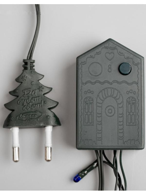 Гирлянда «Нить» 9 м, IP20, тёмная нить, 240 ламп, свечение мульти, 8 режимов, 220 В