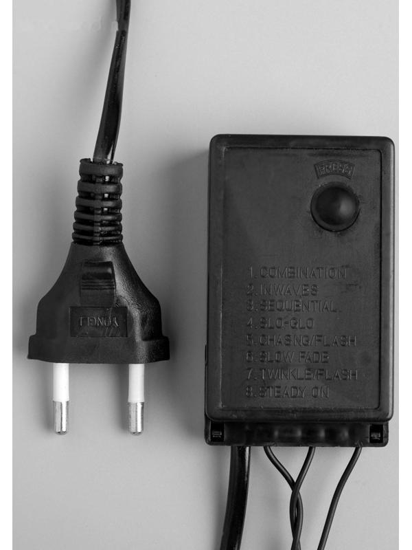 Гирлянда «Нить» 10 м с насадками «Шарики 1.5 см», IP44, тёмная нить, 100 LED, свечение зелёное, 8 режимов, 220 В