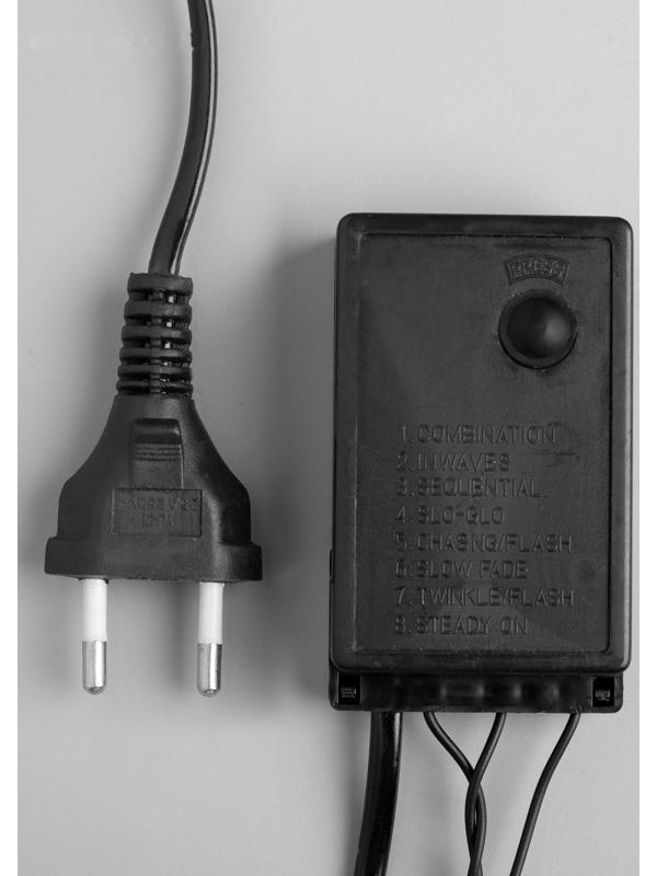 Гирлянда «Нить» 10 м с насадками «Шарики 1.5 см», IP44, тёмная нить, 100 LED, свечение синее, 8 режимов, 220 В