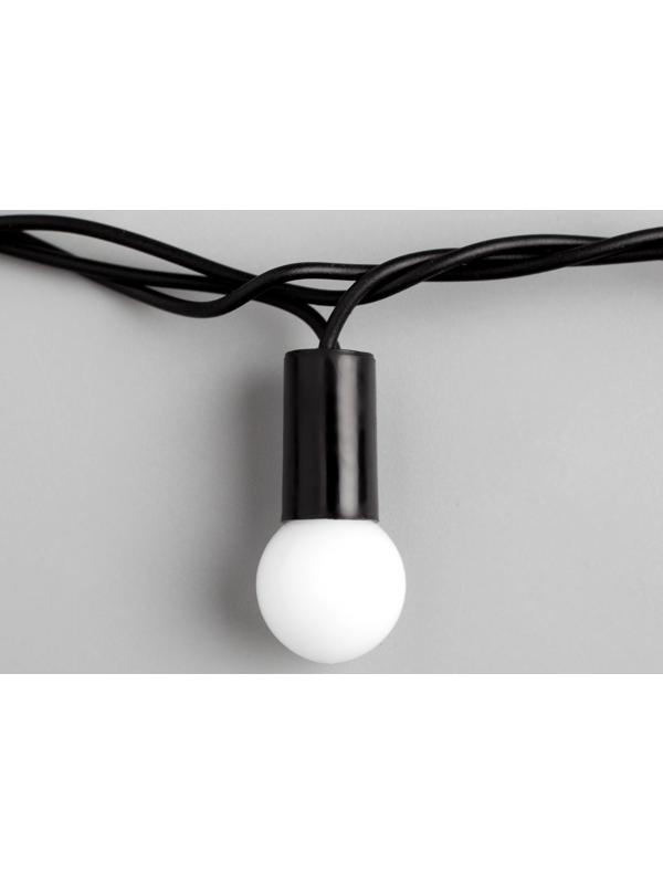 Гирлянда «Нить» 10 м с насадками «Шарики 1.5 см», IP44, тёмная нить, 100 LED, свечение белое, 8 режимов, 220 В