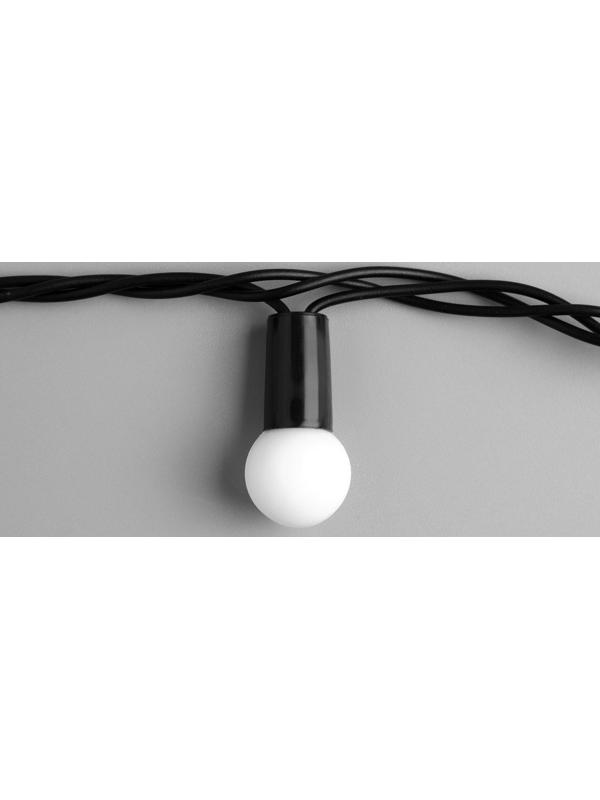 Гирлянда «Нить» 10 м с насадками «Шарики 1.5 см», IP44, тёмная нить, 100 LED, свечение мульти (RG/RB), мигание, 220 В