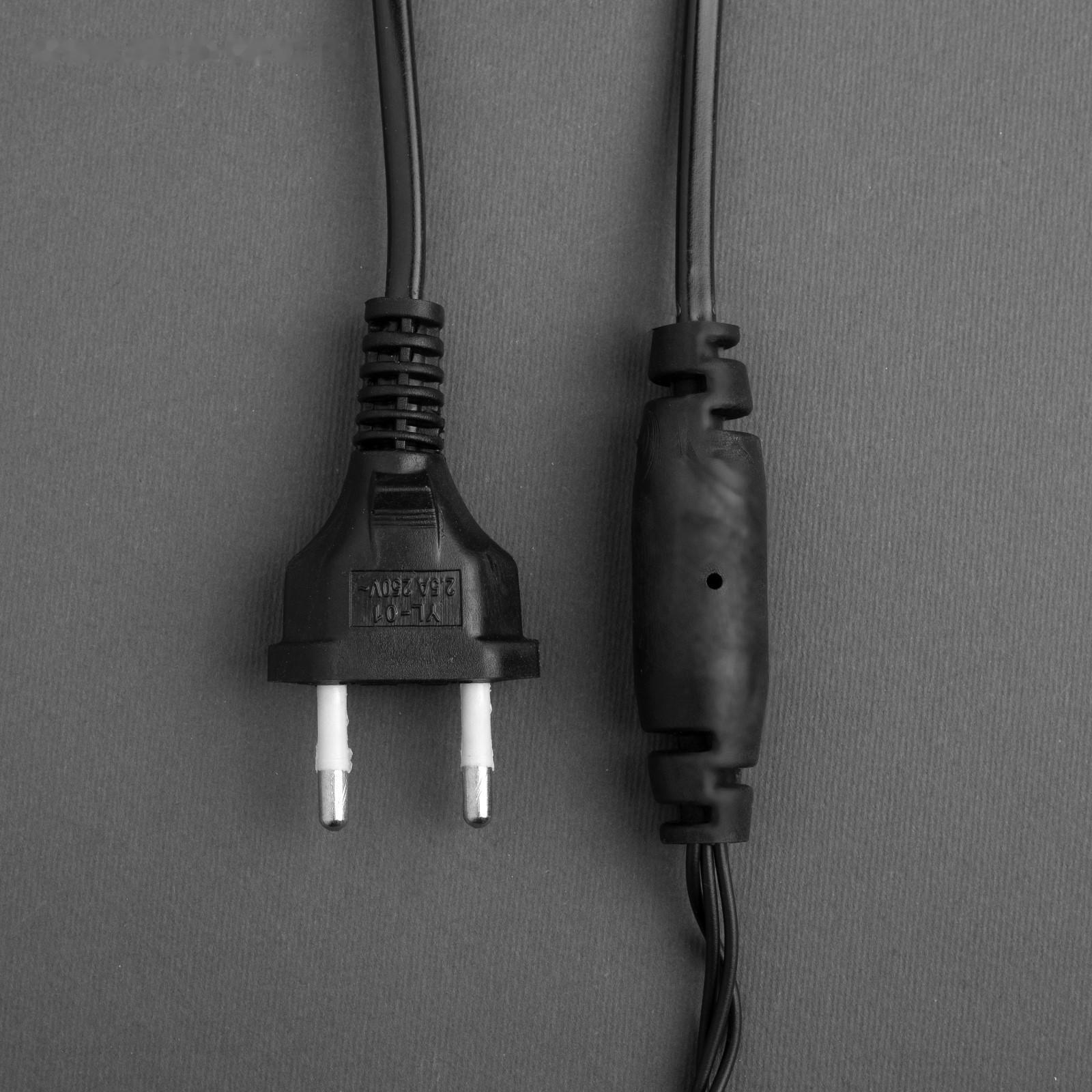 Гирлянда «Нить» 20 м с насадками «Шарики 1.5 см», IP44, тёмная нить, 200 LED, свечение мульти (RG/RB), мигание, 220 В