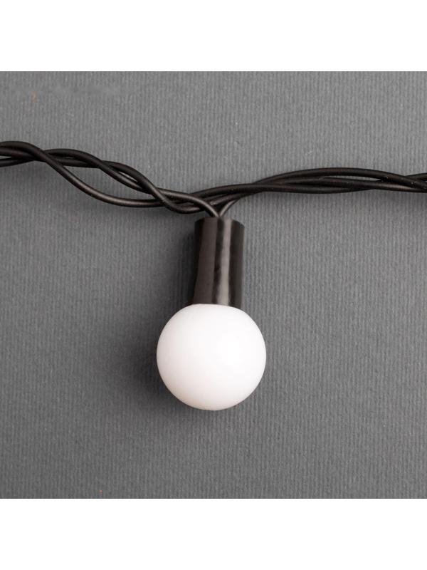 Гирлянда «Нить» 20 м с насадками «Шарики 1.5 см», IP44, тёмная нить, 200 LED, свечение мульти (RG/RB), мигание, 220 В