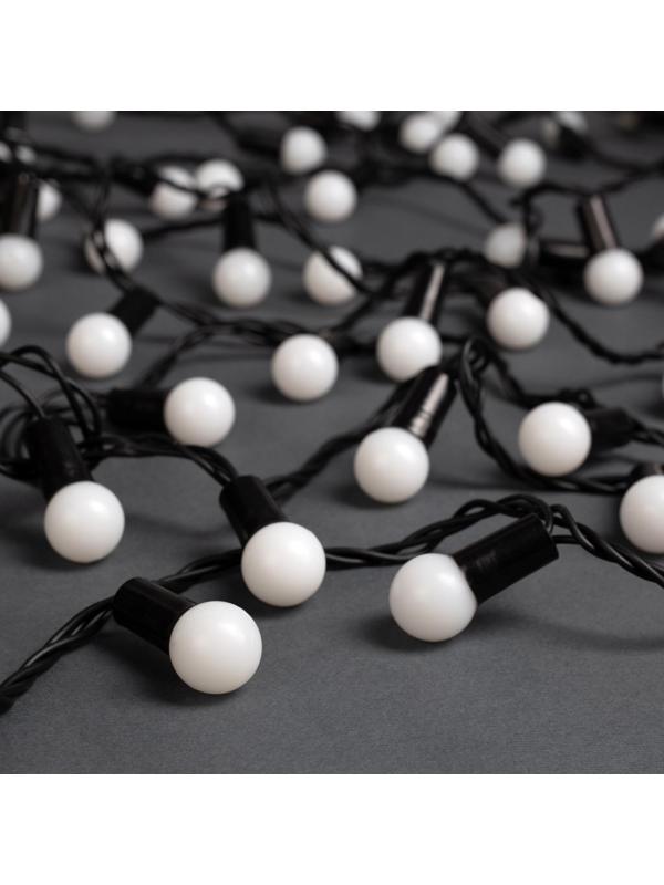 Гирлянда «Нить» 20 м с насадками «Шарики 1.5 см», IP44, тёмная нить, 200 LED, свечение мульти (RG/RB), мигание, 220 В
