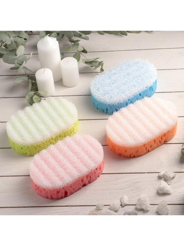 Губка для тела массажная «Удовольствие», 10,5×6×16,5 см, цвет МИКС