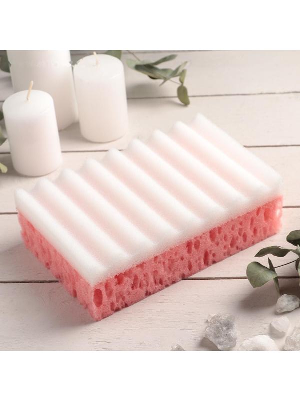 Губка для тела массажная «Совершенство», 16,5×10,5×5 см, цвет МИКС