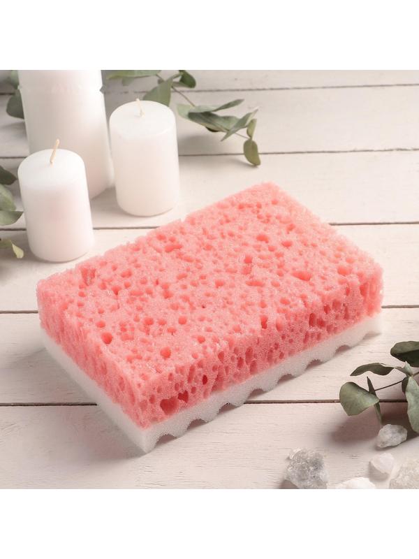 Губка для тела массажная «Совершенство», 16,5×10,5×5 см, цвет МИКС