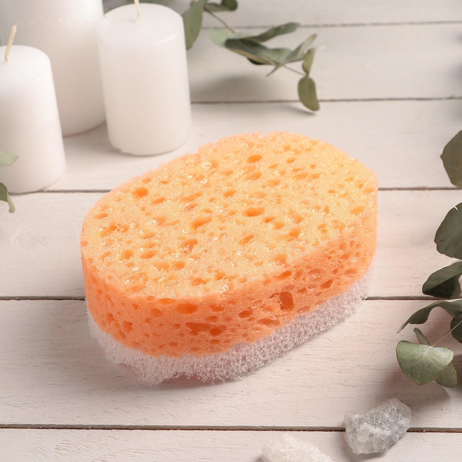 Губка для тела массажная «Эмоция», 13×8,5×5 см см, цвет МИКС