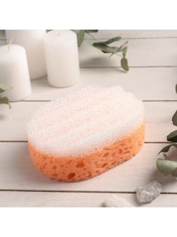 Губка для тела массажная «Эмоция», 13×8,5×5 см см, цвет МИКС