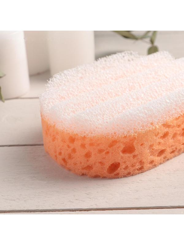 Губка для тела массажная «Эмоция», 13×8,5×5 см см, цвет МИКС