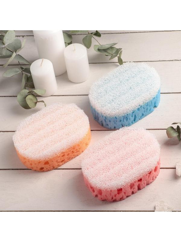 Губка для тела массажная «Эмоция», 13×8,5×5 см см, цвет МИКС