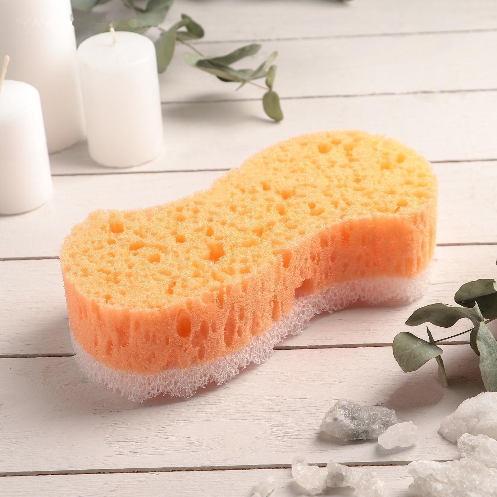 Губка для тела массажная «Наслаждение», 18×9,5×5 см, цвет МИКС