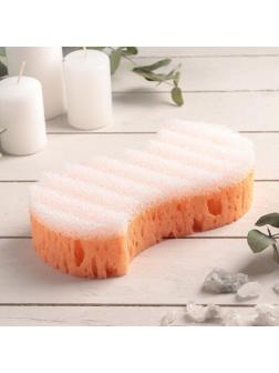 Губка для тела массажная «Наслаждение», 18×9,5×5 см, цвет МИКС