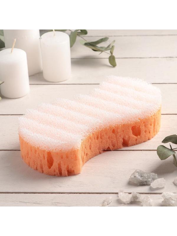 Губка для тела массажная «Наслаждение», 18×9,5×5 см, цвет МИКС