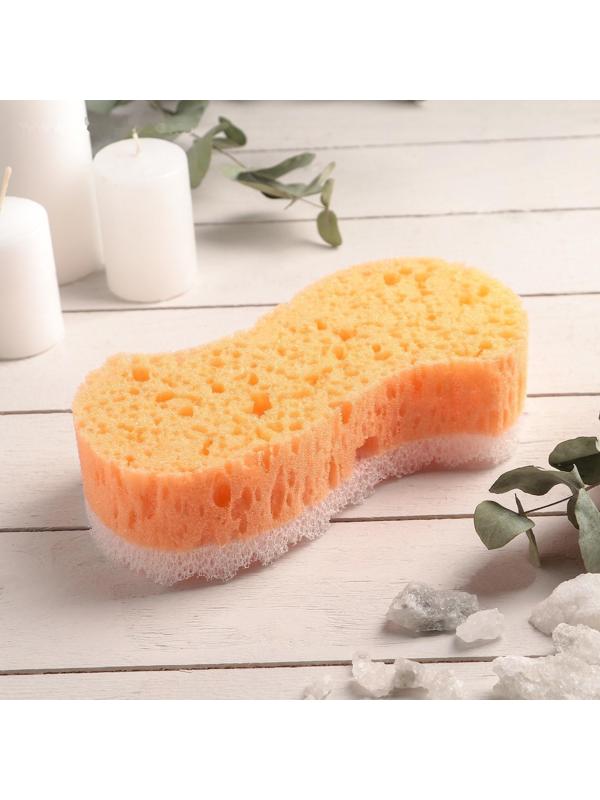 Губка для тела массажная «Наслаждение», 18×9,5×5 см, цвет МИКС