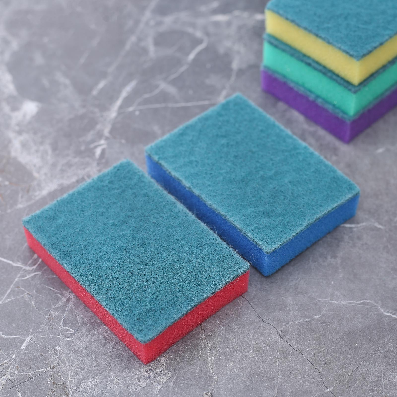 Набор губок бытовых с чистящим слоем Доляна «Супер», 10×7×2,5 см, 5 шт