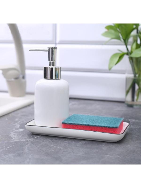 Набор губок бытовых с чистящим слоем Доляна «Супер», 10×7×2,5 см, 5 шт