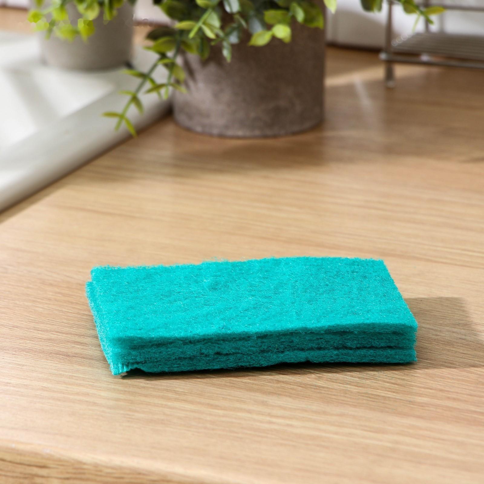 Набор губок-салфеток бытовых «Эффект», 3 шт, 13×9 см, цвет МИКС