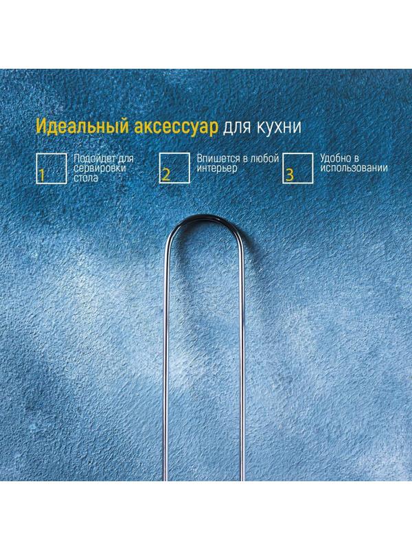 Подставка под бумажные полотенца Доляна «Бабочки», 13×13×27 см, цвет хром