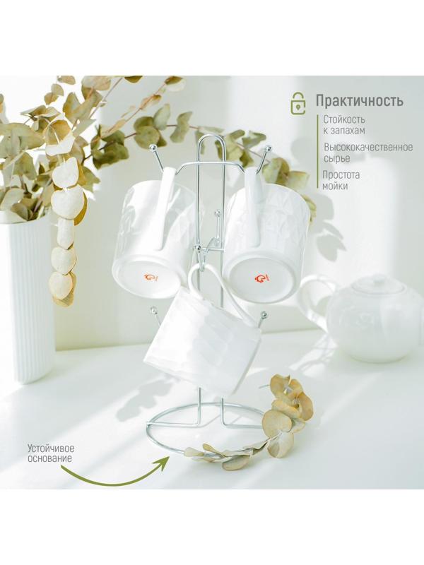 Подставка для кружек на 6 предметов Доляна, 13,5×13,5×30 см