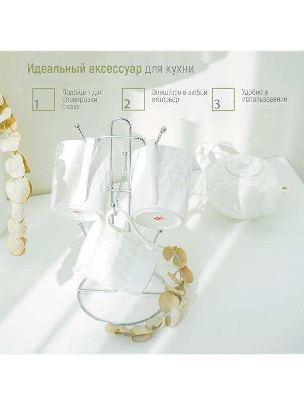 Подставка для кружек на 6 предметов Доляна, 13,5×13,5×30 см