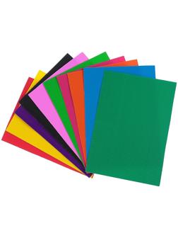 Картон цветной гофрированный А4, 10 листов, 10 цветов
