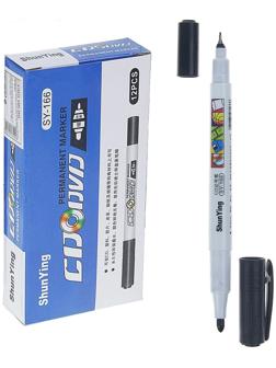 Mаркер двухсторонний, для CD/DVD, 0.7/2.0 мм, чёрный