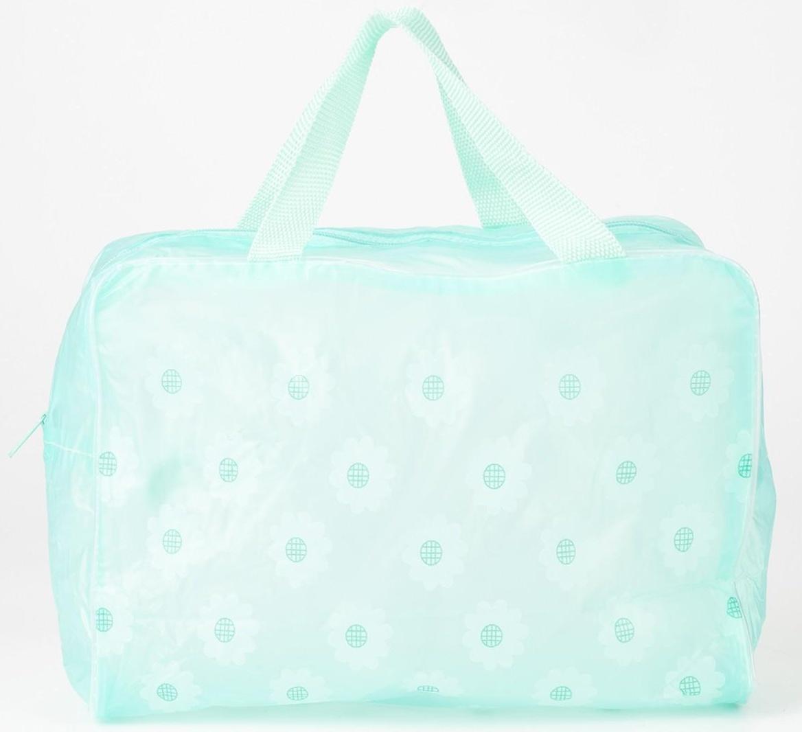 Косметичка на молнии, цвет зелёный