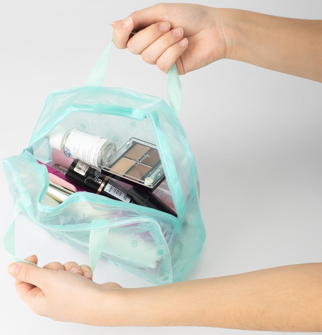 Косметичка на молнии, цвет зелёный